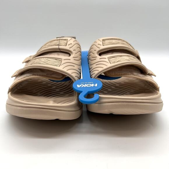 New HOKA Ora Luxe Sandals Mens 14 Shifting Sand Dune Recovery Slides 1134150 main image 9